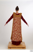  Photos Woman in Historical Dress 36 15th century Historical clothing a poses brown dress whole body 0006.jpg